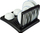 Tharëse enësh Vilde Dish Rack, 45x39x26cm, plastike, e zezë