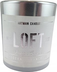 Qiri me erë Artman Candles Loft, aromë shafran dhe kanellë, gotë, i bardhë