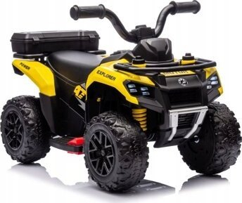 Quad elektrik për fëmijë Leantoys GTS1155, me bateri, 69cm, i verdhë