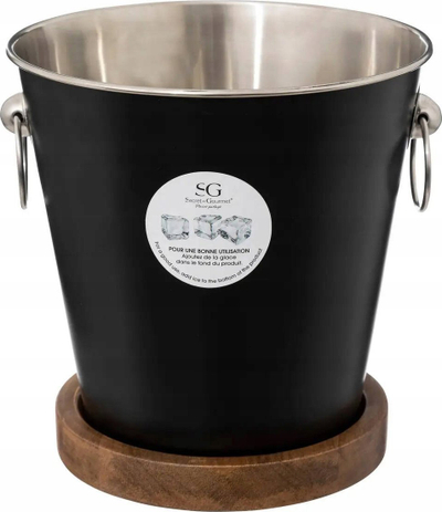 Kovë shampanje Secret de Gourmet, çelik inox, 21 cm, e zezë