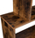 Raft librash Leobert LBC61BX, 6 rafte, stil rustic, ngjyrë kafe rustic