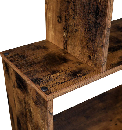 Raft librash Leobert LBC61BX, 6 rafte, stil rustic, ngjyrë kafe rustic