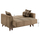 Set divan-shtrat (2 + 3 ulëse), stof (HM11752), bezhë