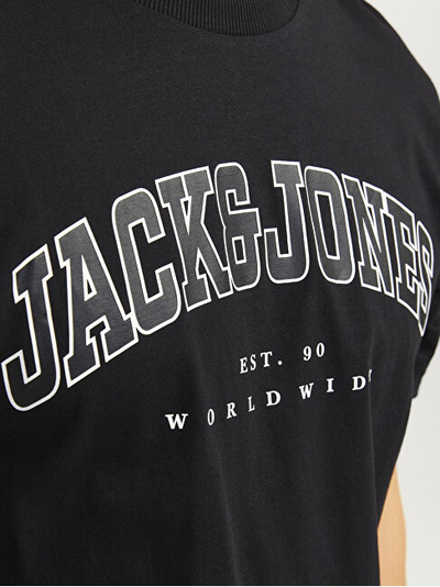 Bluzë për meshkuj Jack & Jones Print, e zezë