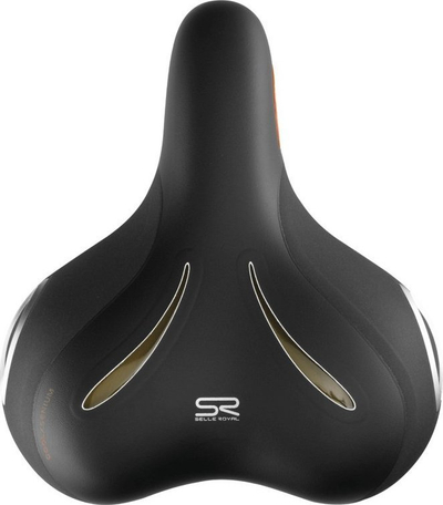 Shalë biçiklete Selle Royal Lookin Extra Large, me xhel komod, me amortizator elastomer, e zezë