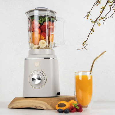 Blender tavoline BerlingerHaus Sahara BH-9495, kavanoz xhami, funksion thyerje akulli, bezhë e hapur
