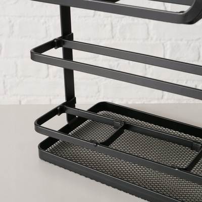 Raft muri Boltze Home Agneta, 43.5cm, hekur, i zi