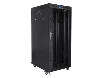 Kabinet rrjeti Lanberg FF01-6627-12B, 27U, 19", 600x600, derë xhami
