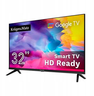 Телевизор Kruger&amp;Matz 32\", HD Ready, Google TV, црн