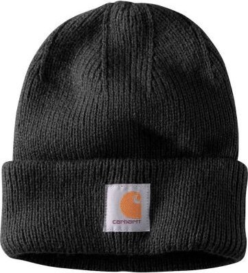 Kapelë Carhartt Rib Knit Beanie, një madhësi, e zezë
