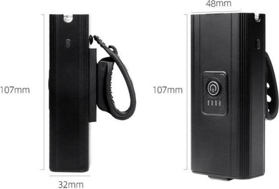 Dritë biçiklete Superfire GT-R3, 600 lm, bateri 2400 mAh USB, e zezë