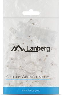 Set prizash për kabllo rrjeti Lanberg RJ45 (8P8C) CAT.6 UTP (100 PCS), 100 copë