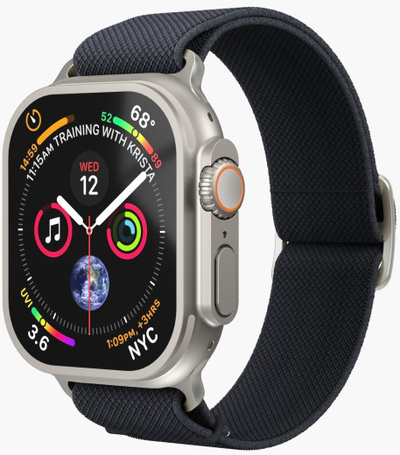 Rrip ore Vonmählen Classic Nylon Loop për Apple Watch 44 45 46 49mm, najlon, blu