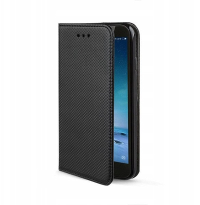 Магнетна футрола TFO за Samsung Galaxy S25 Edge, вештачка кожа, функција постамент, црна