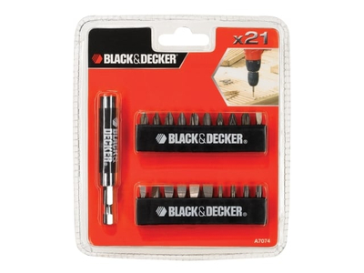 Set majash për kaçavidë Black&Decker, 21 copë