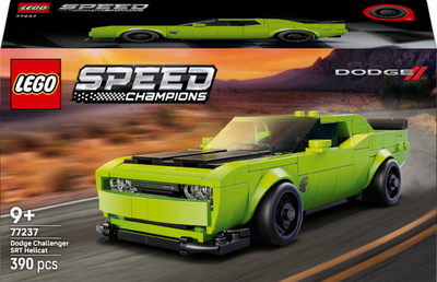 Lodër makinë Dodge Challenger SRT Hellcat, model sportiv, metalik, e kuqe
