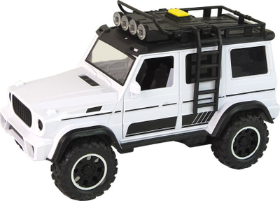 Makina lodër Leantoys Car 1:14, me dritë edhe zë, e bardhë