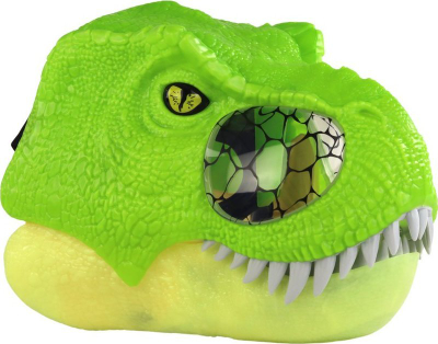 Maskë dinosauri LEAN Toys Luminous Dinosaur, me drita edhe zëra, me rregullim, jeshile