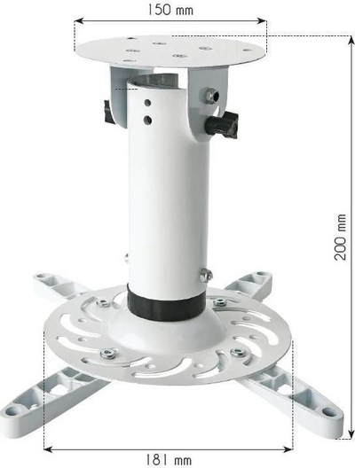 Mbajtëse projektori Techly ICA-PM 200WH, 15kg, e bardhë