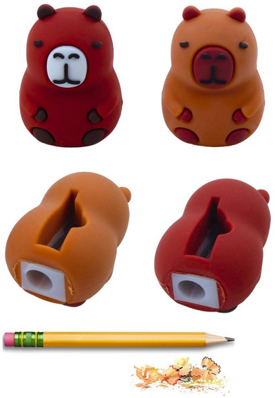 Mprehëse lapsash Capybara, për lapsa të hollë, plastike, kafe