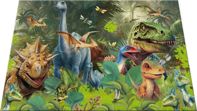 Mbrojtëse tavoline HERMA Dino World, 55 x 35 cm, set 3 copë, shumëngjyrëshe
