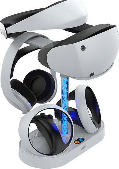 Полначка станица IPega P5 V001 за PS VR2, мултифункционална, LED RGB осветлување, бела