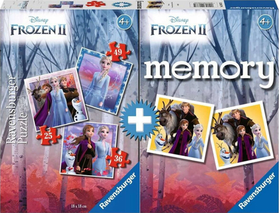 Lojë puzzle Ravensburger Frozen 2 Multipack, 3 puzzle, lojë memory, shumëngjyrëshe