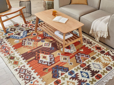 Tapet leshi VOSKETAP Wool Kilim, 160 x 230 cm, shumëngjyrësh