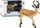 Figurinë lodër LeanToys Antelope Animals of the World, plastike, për kalamaj 3+, kafe