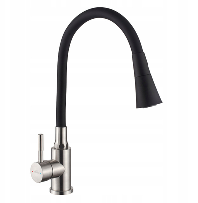 Rubinet kuzhine Invena Gabi, BZ-87-043-L, i zi dhe inox