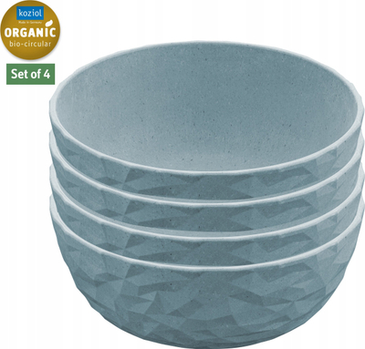 Set tasa kuzhine Koziol, 4 copë, 700 ml, plastikë pa BPA, blu natyrale