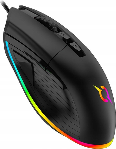 Mouse gaming AQIRYS Acrux, 10000dpi, me kabëll USB, i zi