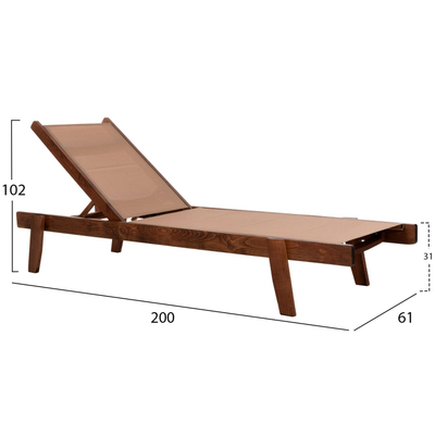 Shezllon profesional Creta druri faggi 200x61-66x31-91cm (HM10356.06)