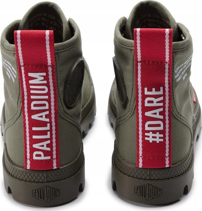 Çizme unisex Palladium Pampa Hi Dare, për në qytet, taban gome, jeshile khaki