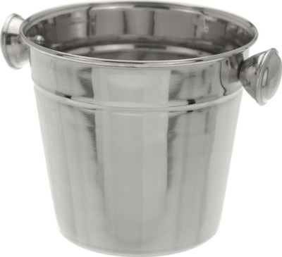 Enë akulli inoks me dorezë, çelik inox, argjendtë