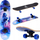 Skateboard NILS Extreme Dreamer, dërrasë druri, rrota PU, i zi