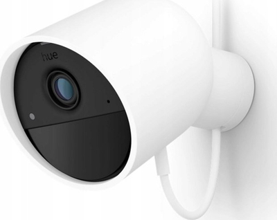 Камера за безбедност Philips Hue Secure Wired Bullet, IP65, за надворешна и внатрешна употреба, бела