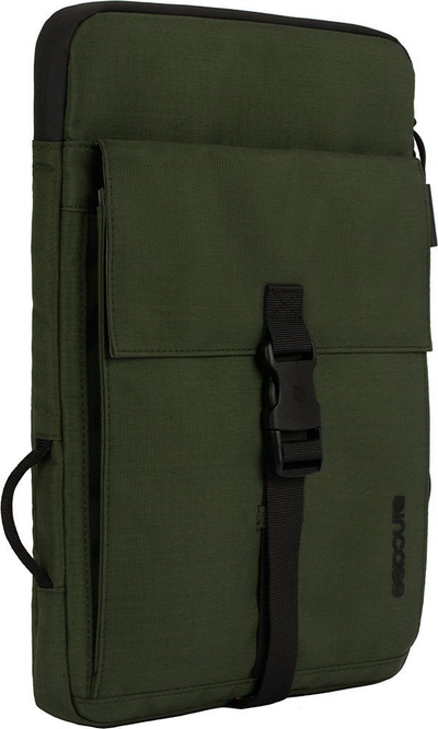 Çantë laptopi Incase Transfer Sleeve, 14", me xhep të përparmë që zgjerohet, jeshile e errët
