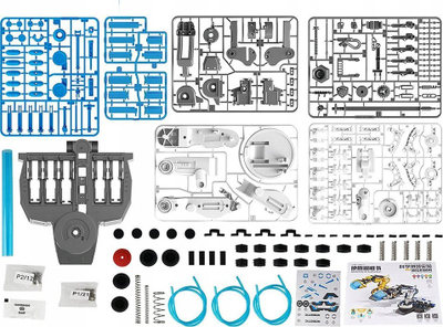 Set ndërtimi Byjarda 3n1 krah roboti hidraulik, 220 copa, edukativ 8+, gri blu
