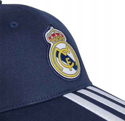 Kapelë Adidas Real Madrid IY0452, 100% pambuk, stil bejsbolli, blu e errët