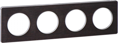 Kornizë elektrike Schneider Electric Odace Touch, 4 vende, alumini, wenge