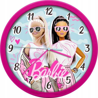 Orë muri Barbie për kalamajt, diametër 24 cm, me plot ngjyra