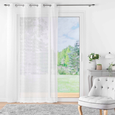 Perde Douceur d'Interieur Naomie, 140 x 280 cm, e bardhë