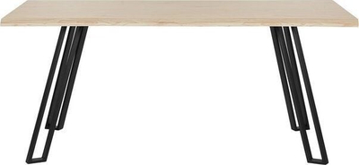 Tavolinë ngrënieje Beliani GRAHAM, 180x90 cm, MDF, dru i çelët