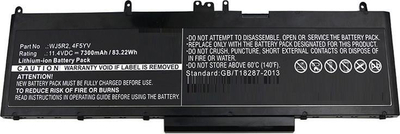 Bateri laptopi CoreParts MBXDE-BA0094, 7300mAh, Li-ion, e zezë
