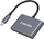 Hub USB C Canyon DS 3, 3in1, konvertues USB C, gri e errët