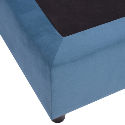 Krevat MILO HM652.09, tek, kadife, 90x200 cm, blu