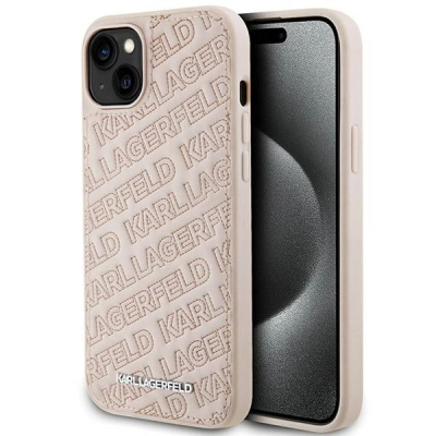 Mbrojtëse telefoni Karl Lagerfeld KLHCP15MPQKPMP, hardcase për iPhone 15 Plus, rozë