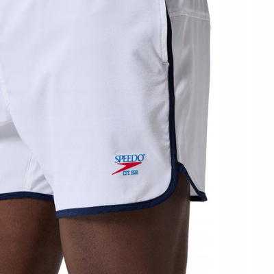Shorce noti Speedo Jetstream 16" Logo për burra, i bardhë/navy