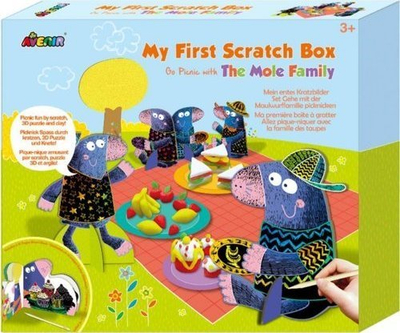 Set vizatimi me gërvishtje Russell, Mole Family, për fëmijë